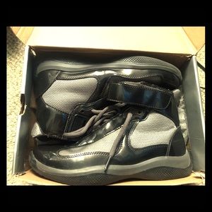 Patent leather high top Prada